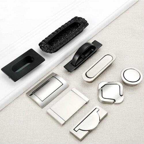 JD Japanese Style Tatami Hardware Invisible Dark Handle Flats Embedded In The Embedded Concealed Drawer Handle Cabinet Door