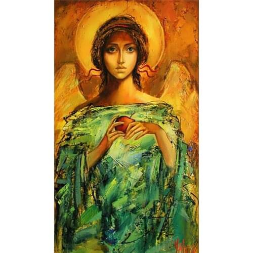GG L0043 cross stitch Oil painting girl 11/ 14ct /16/28/27CT cloth cotton thread embroidery DIY handmade needlework
