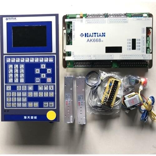 HAITIAN AK668 with HMI Q7 panel , techmation control system full set PLC for plastic injection molding machine