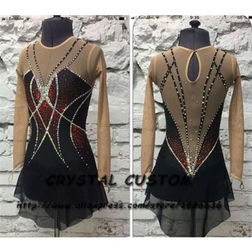 Crystal Custom Figure Skating Dress Girls New Brand Ice Skating Clothes For Competition DR4702