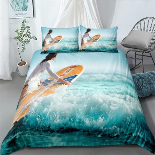 2/3 Pieces Bikini Beach Bedding Set Sexy Buttocks Girl Duvet Cover 3D Printing Wet Clothes Cover Set Modern Home Bed Quilt Cover
