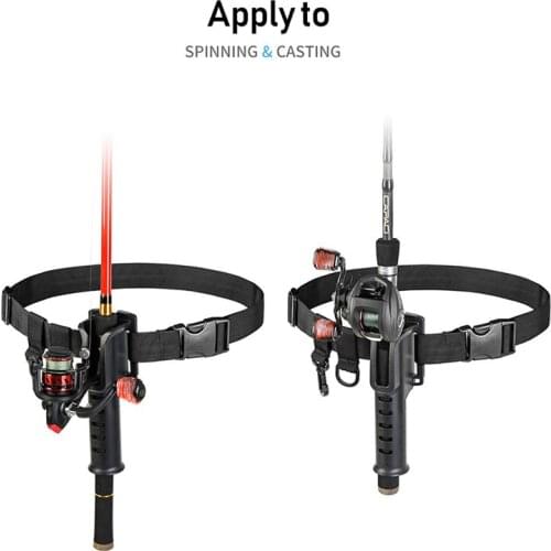 Fishing Rod Belt Rod Bracket Portable Fishing Rod Belt Adjustable Support Stand Up Pole Holder Waist Bracket Fishing Tackle