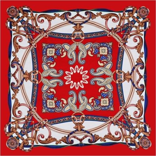 Summer Silk Square Scarf Women Shawl and Wrap Print Hijab Fashion Bandana Female Neckerchief Hair Band Lady Headband 2021