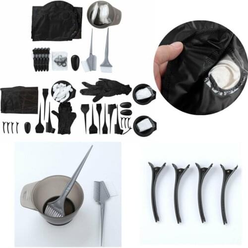 Hair Dye Coloring Kit Hair Tinting Bowl Dye Brush Ear Cover Gloves Hair Coloring Applicator Home Professional Hairdressing Tools