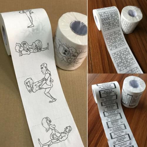 2021 New Hot Super Fashion Funny Toilet Paper Bulk Rolls Bath Tissue Bathroom Soft 3 Ply Household Fun Noverlty Papers