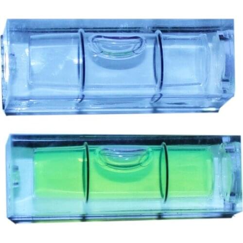 QASE 10*10*29 mm Square Spirit Level Bubble with Magnetic stripe Transparent or Green (10 Pieces/Lot)