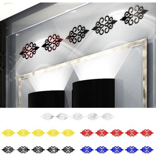 10Pcs/Set Self-Adhesive 3D Mirror Wall Sticker Ceiling background Wall Poster Decals Porch Art Decor
