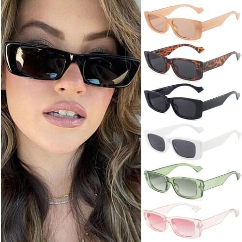 Retro Small Rectangle Frame Sunglasses Women Men Fashion Brand Design Driving UV400 Sun Glasses Outdoor Cycling Eyewear