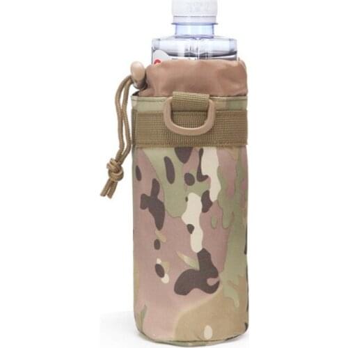 Hunting Water Bottle Bag Molle System Kettle Pouch Holder Cycling Camping Bottle Bags Drawstring Pouch Bags