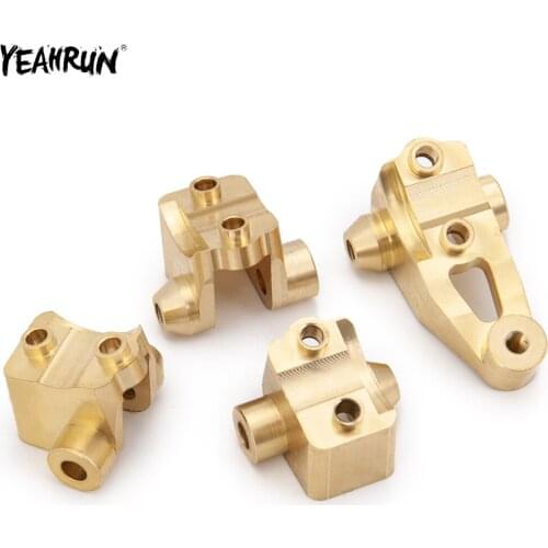 YEAHRUN Brass Counterweight Heavy Duty Front Rear Axle Lower Shock Mount For 1/10 Traxxas TRX-4 RC Crawler Car Upgrade Parts