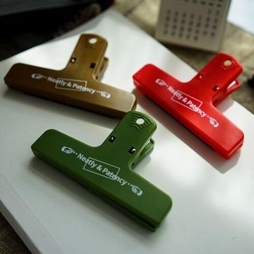 1 Piece Vintage Plastic Binder Clip Memo Note/ Ticket Clamp File Folder Paper Clip Old Style Colour Magnet Clip For Office&Home