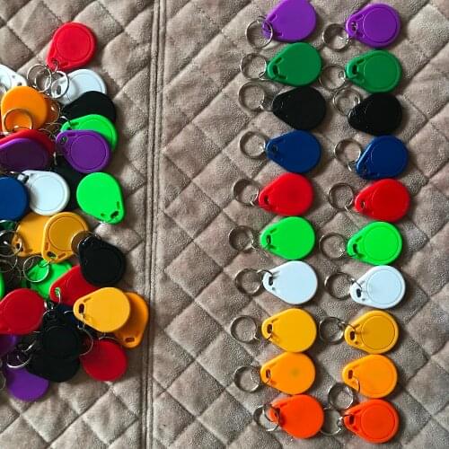 10pcs RFID key fobs 13.56MHz proximity NFC tags 215 keyfob tag for all nfc products