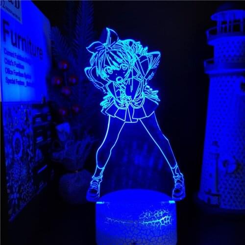 Rent A Girlfriend Ruka Sarashina 3D Illusion Lamp Manga Led Night Light Colorful Nightlight Anime Kids Gift Bedroom Table Decor