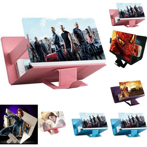 8" Folding 3D Enlarged Mobile Phone Screen Amplifier Magnifier Bracket Stand Cellphone Holder NEW