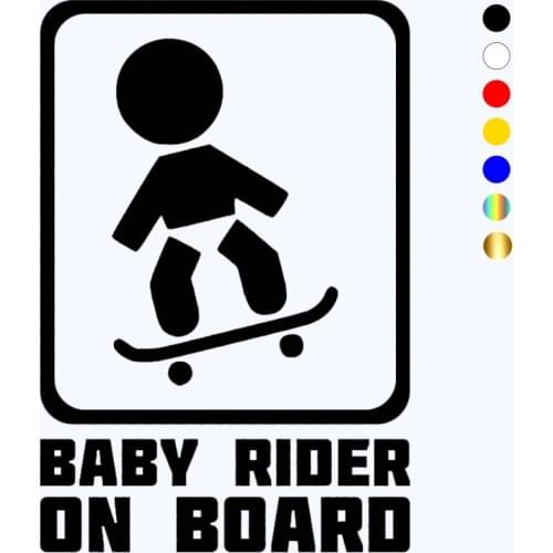 CK3347# Baby skateboard rider on board vinyl car sticker waterproof cool waterproof removable decal car auto stickers