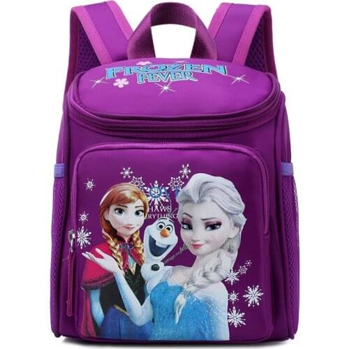 Disney new frozen 95 car childrens school bag kindergarten kids cartoon backpack 2-3-4 year old boy baby cute travel backpack