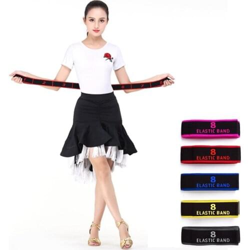 Yoga Rally Band Elastic Polyester Latex Tape Latin Dance Stretch Tight Band Loop Yoga Pilates Gym Fitness Exercise Resistance