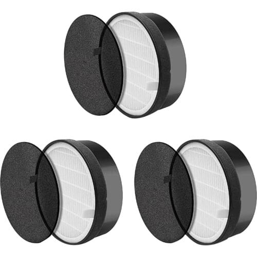 3-Piece Filter for Levoit LV-H132 LV-H132-RF Air Purifier, Real HEPA and Activated Carbon Filter Kit