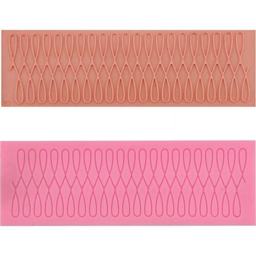 Geometric pattern Lace Silicone Fondant Soap 3D Cake Mold Cupcake Jelly Candy Chocolate Decoration Baking Tool Moulds FQ1905