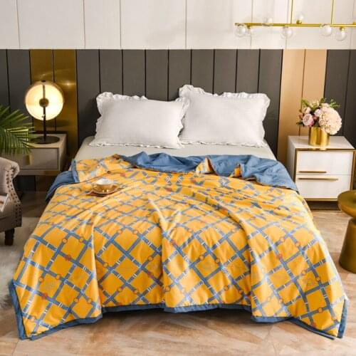 Summer Ice Silk Summer Cool Quilt Washable Silk Summer Quilt Air-conditioning Quilt Double Student Boy Girl Thin Quilt