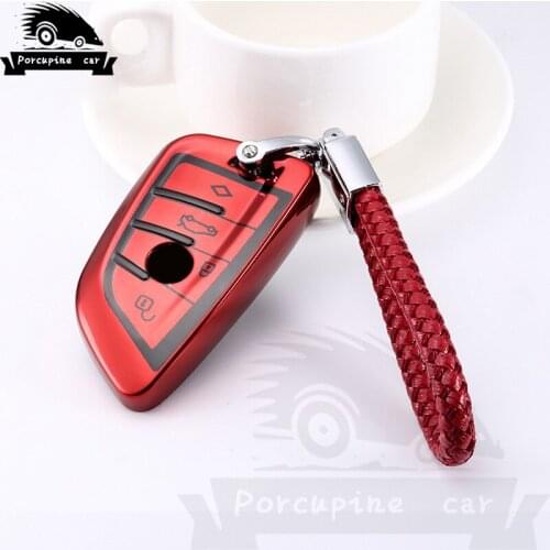 New TPU Colorful Car Style Key Cover Case for Bmw x5 E53 E83 X3 E34 E38 E39 E46 E90 F10 F20 F30 G30 Z3 Key Ring Shell Key Case