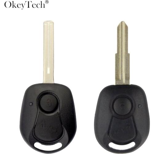 OkeyTech 2 Botton Remote Car Key Shell For SsangYong Actyon Kyron Rexton Uncut Blade Key Fob Case Replacement car accessories