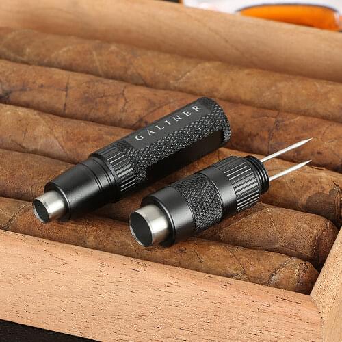 GALINER Cigar Perfect Draw Enhancer Cigar Punch Pick Drill Needle Cutter Holder New Portable Smoke Accessories Tool Gift Men