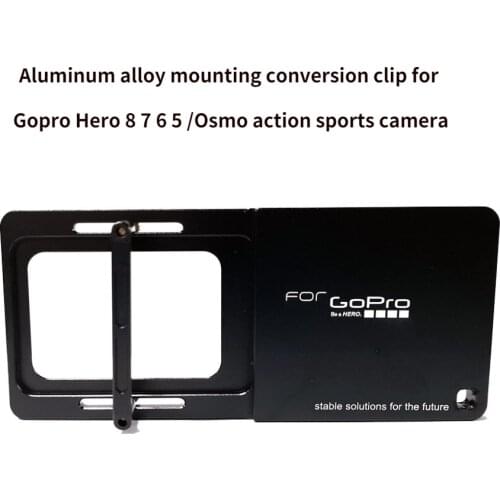 Aluminum Alloy Mounting Conversion Clip for Gopro Hero 8 7 6 5 /Osmo Action Sports Camera Adapter Mounting Splint Accessories