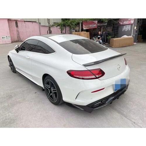 Suitable For W205 19-21 Mercedes Benz C-class C43coupe Modified Small Surrounding Carbon Fiber Front Lip Side Skirt and