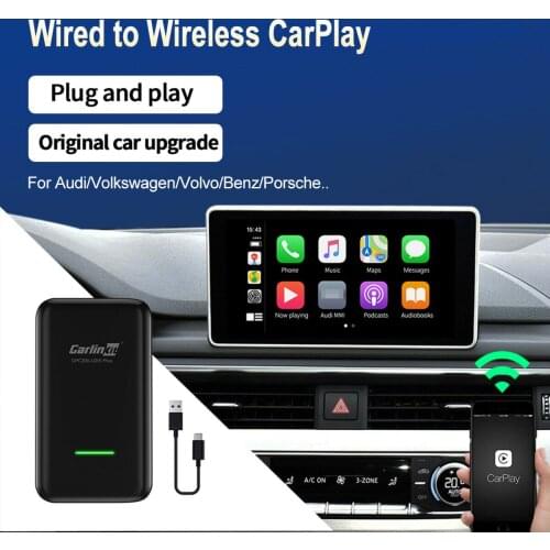 Plug And Play Wireless CarPlay Activator for VW Volvo Audi Porsche Benz Carplay USB Dongle Wired to Wireless Bluetooth Adapter