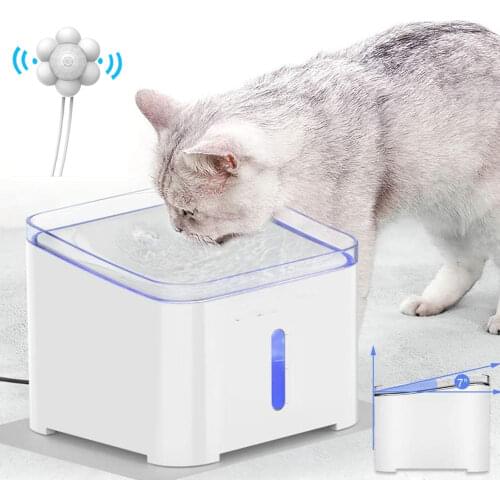 Pet Cat Water Fountain 2L Automatic Dog Water Dispenser Electric LED Lighting USB Cat Water Drinking Fountain Water Drinker Bowl