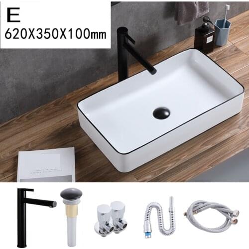 Bassin Umywalka Nablatowa Bathroom Lavandino Bagno Lavatory Wasbak Para Pia Black Lavatorio Cuba Banheiro Lavabo Sink Wash Basin