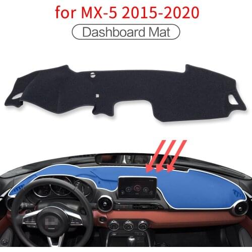 Smabee Dash Mat Dashmat for Mazda MX-5 2015 - 2020 MX5 Miata 4th RF Roadster Car Dashboard Cover Pad Accessories SunShade Carpet