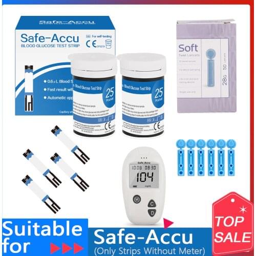 Safe Accu 50/100/200pcs blood glucose test strips Suitable for Safe Accu with Lancets Blood Sugar Detection Glucometer