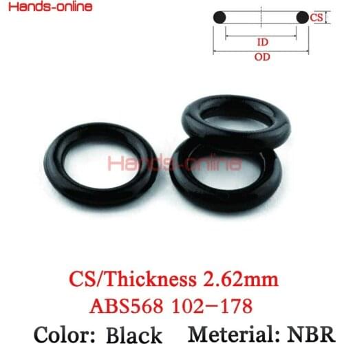 Thickness 2.62mm Ring gasket NBR Rubber seal selection ID AS568 102- 178 machine oil resistance water proof orings o-ring gasket