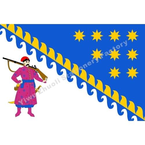 Ukraine Dnipropetrovsk Oblast of Flag 150X90cm (3x5FT) 120g 100D Polyester Double Stitched High Quality Banner Free Shipping
