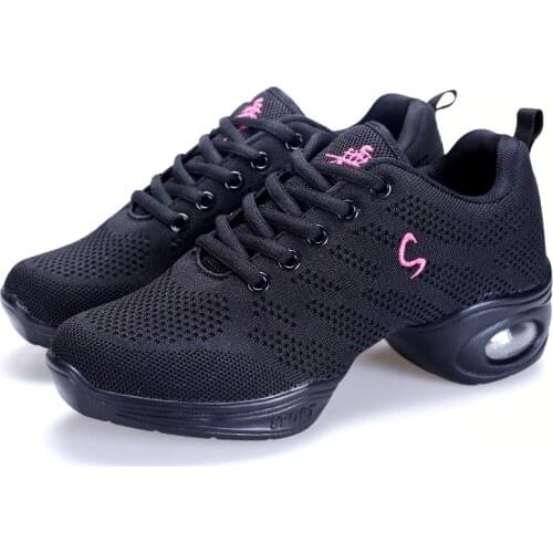 Dancing Shoe Woman Female Adult Square Dance Soft Bottom Flying Shoes Sneaker Breathable Women Shoes Weaving Jazz Square