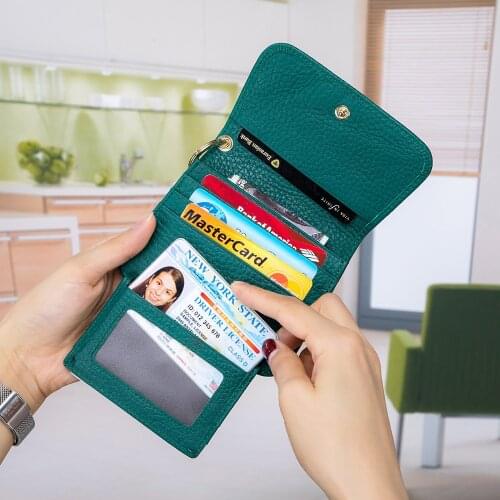 Genuine Leather Women Wallet Fashion Cute Womens Wallet Small Zipper Coin Wallet Female Short Leather Women Purse Card Wallet