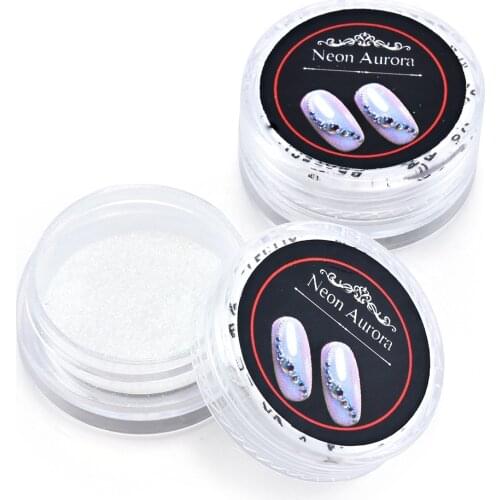 1 Pcs Neon Mermaid Nail Art Glitter Powder Mirror Chrome Pigment Colorful Color Mirror Powder 0.2g DIY Fashion Nail Decoration