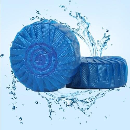 10pcs Toilet Bowl Cleaner Tablets Antibacterial Cleaning Tab Blue Bubble For Bathroom TN88