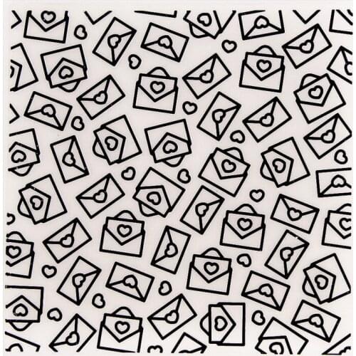 15x15 Love Etter Embossing Folders Plastic Halloween Scrapbooking DIY Template Fondant Cake Photo Album Christmas Card Making