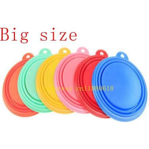 200pcs/lot 193x67mm Big size Pet bowls silicone Bowl folding portable dog bowls For food the dog drinking water bowl