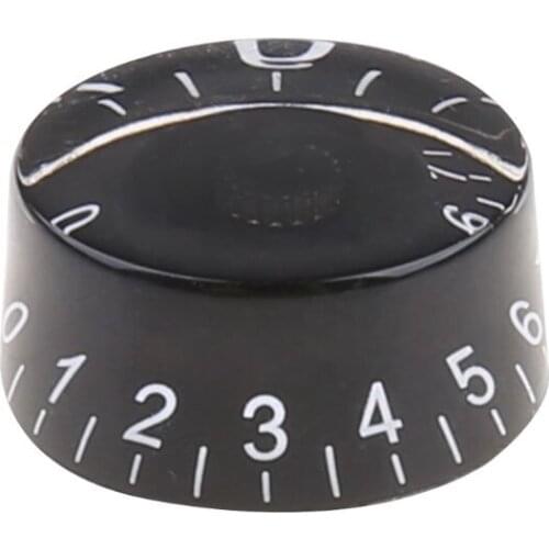 1pc Knob Button Volume Tone Control For LP Electric Guitar Bass Parts Black White Numerals
