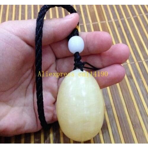 50*35mm Drilled natural Marble m topaz jade egg yoni egg For kegel exercise Body Massage care tools