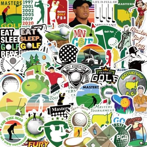 50Pcs Cartoon Golf Sport Graffiti Ball DIY Stickers Suitcase Cellphone Tablet Computer Cup Notebook Decor Kid Gift Children Toy