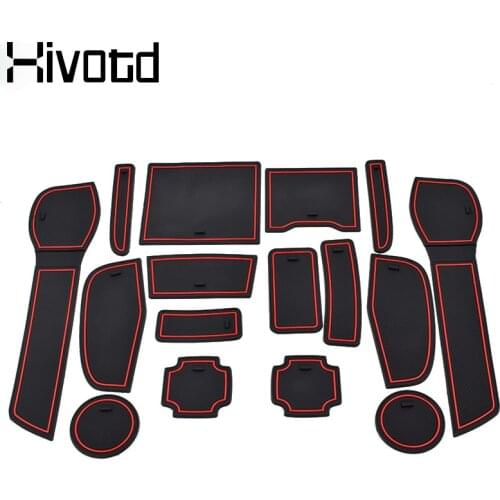 Hivotd For Nissan Qashqai j11 Dualis 2019 Accessories Non-slip Interior door pad cup mat door gate mat cover car styling