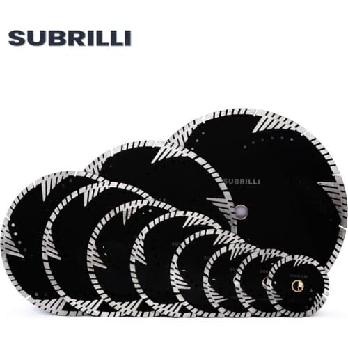 SUBRILLI 105/115/125/150/180/200/230/250/300/350mm Diamond Saw Blade Concrete Marble Granite Cutting Disc with Protection Teeth