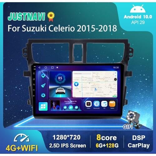 OKNAVI 1280*720P Car Radio For Suzuki Celerio 2015 2016 2017 2018 GPS Stereo Auto Player Carplay DSP 6G 128G Video Out 9 Inch