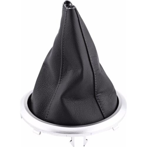 Car PU Leather Gear Shift Boot Cover Black Manual Transmission Shift Lever Frame Boot Cover Fit For Suzuki Swift SX4 2005-2010