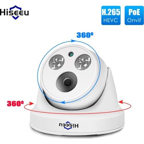 Hiseeu 1080P POE IP Camera H.265 2MP Bullet CCTV IP Camera ONVIF for POE NVR System Indoor Home Security Surveillance IR Cut P2P